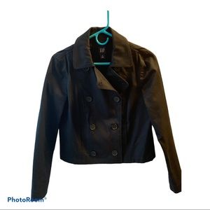 Gap cropped pea coat jacket.